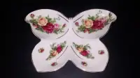 Old Country Roses Bone China Butterfly Dish 1962