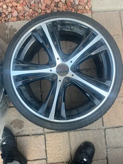 All seasons Rims beautiful condition 3 /4 tires good, one needs to be replaced as can see in picture...