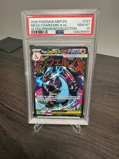 PSA 10 Mega Charizard X ex 023 Promo | Pokemon Phantasmal Flames, View more