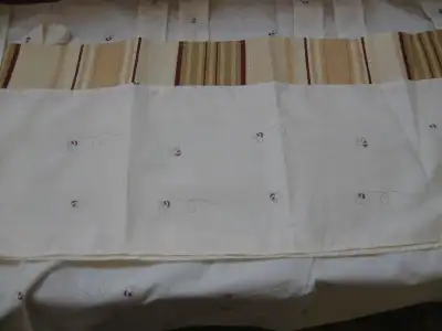 Ensemble Cantonnière + drap contour de bassinette avec jupe, View more