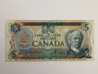 5 dollars bank note 1979 Canada CAD