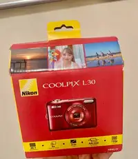 Nikon COOLPIX L30 20.1MP Digital Camera 5x Zoom Nikkor Lens NEW