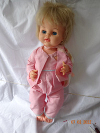 Doll, baby do 15 inches, jointed, plastic,by Reliable,Canada,cut