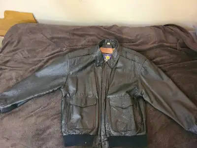 Men's Leather Jacket Size large., View more
