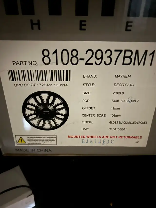 20” Mayhem truck rims with winter tires in Tires & Rims in St. Catharines - Image 5