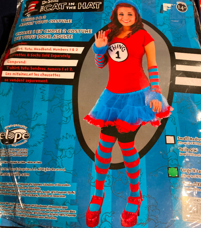 Cat in the Hat Costume for Teen or Adult