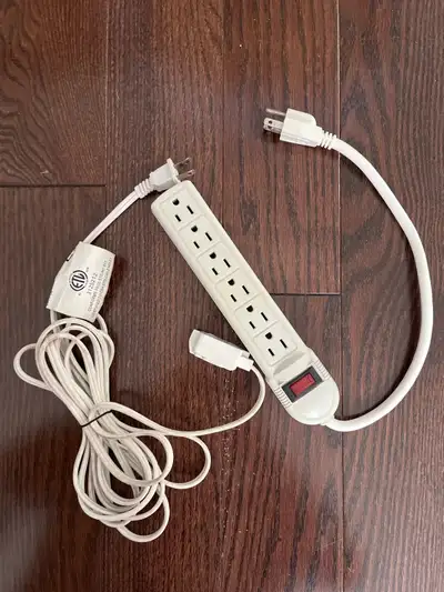 6-Outlet White Power Strip with 15ft Cord, View more