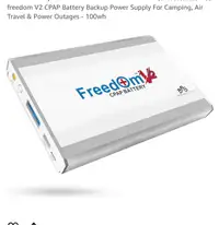 freedom V2 CPAP Battery Backup Power Supply For Camping, Air Tra