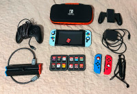 Customized switch v1 + 4xgames+dock/charger/hdmi + wired pro con