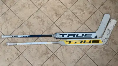 2 used TRUE goalie sticks. Price is for both. Both 24” with grip shaft, MC curve. Same sizing as Bau...