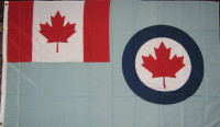 RCAF Flag with header and brass Grommets - 3' x 5' - New