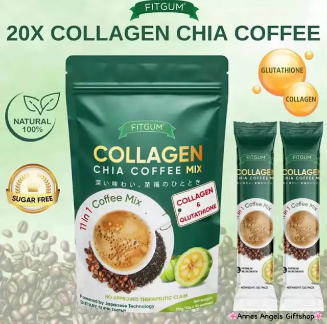Fitgum Collagen Chia Coffee Mix $18 in Other in Calgary - Image 2