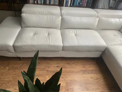 faux leather couch, View more