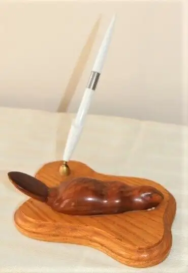 SIGNED S Nadjiwon Ojibway Native Wood Carving, View more