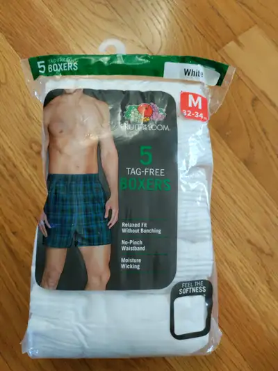 New Man's Fruit of the Loom 5 Tag-Free Boxers for sale., View more