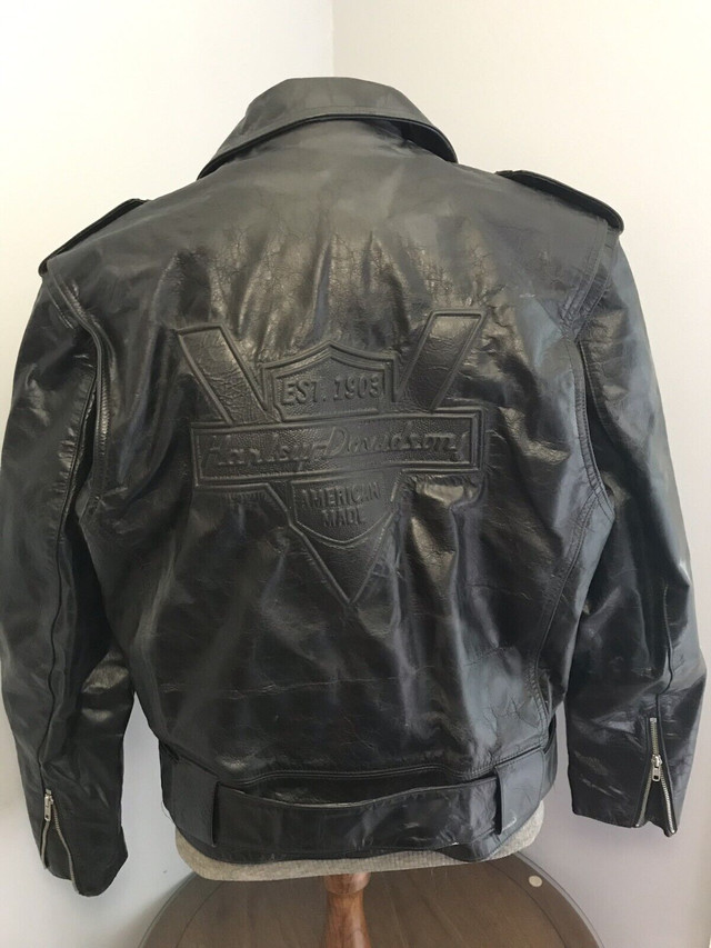 Authentic Harley Davidson Leather Biker Jacket  in Men's in City of Toronto - Image 2