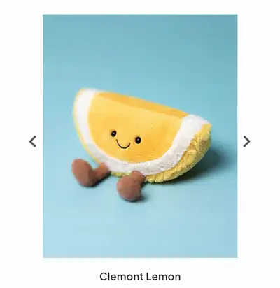 Jellycat Jelly cat - Clement Lemon Exclusive in London Brand new