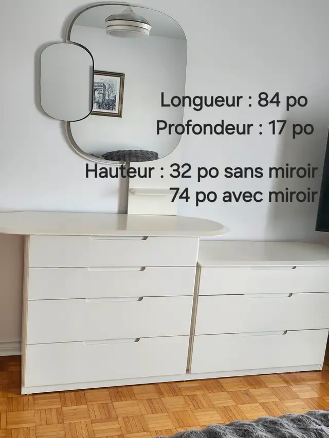Mobilier chambre complet (Queen) in Beds & Mattresses in Longueuil / South Shore - Image 3