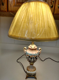 Fabulous Italian  cherub porcelain lamp.