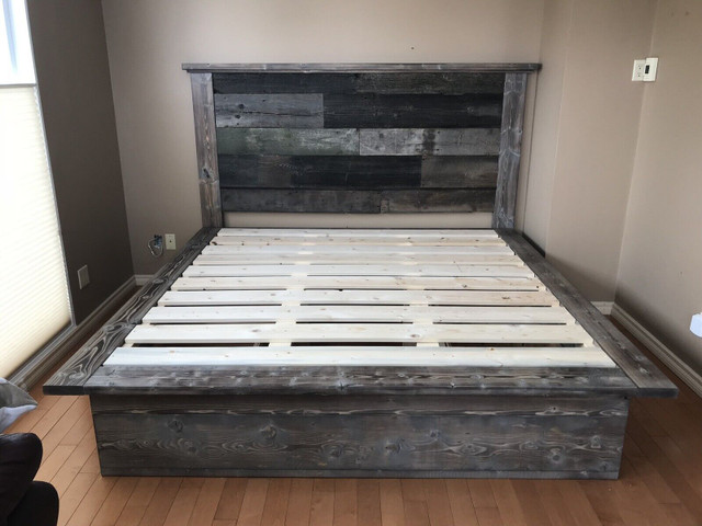 Custom beds with real barn wood in Beds & Mattresses in St. Albert
