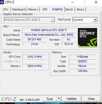 MSI Geforce GTX 1050Ti