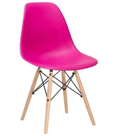 Modern Plastic Molded Eiffel Chair Eames Wood Legs  dining seat, View more