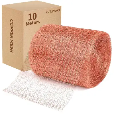 Copper Mesh,5" X 33 Feet,100% Pure Copper Mesh Roll Knit Copper Mesh,Gap Blocker for Building Hole,P...