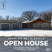 27044 Rd 31N, Kleefeld-OPEN HOUSE-MARCH 2ND-12:30-2:00 PM