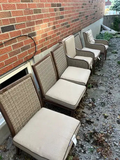 6-Piece Outdoor Patio Chair Set with Cushions, View more