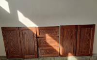 Bathroom oak cabinet doors and drawers 