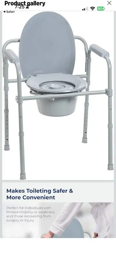 new portable folding commode, View more