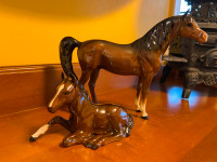 Beswick Horse Figurines Brown Xayal Arabian Stallion Brown Foal