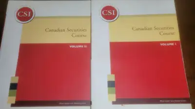 Canadian securities course book cash only 90 cad CSC in two books 2010 year
