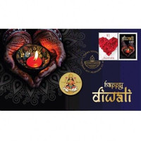 Happy Diwali Laxmiji coin and stamp cover