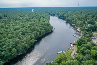 Severn Falls Cottages consists of 3 Water Front, Rustic Style Cedar Pan-abode Cottages. The Muskoka...