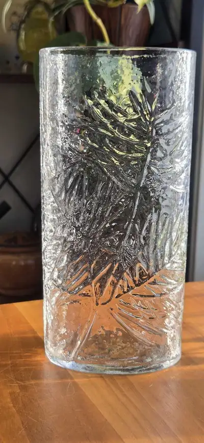 SWEDISH GLASS PINE BRANCH VASE by ROYAL KRONA FANTASTIC SHAPE, View more