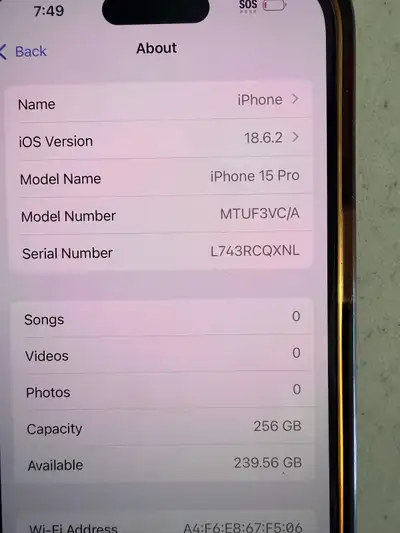 iPhone 15 pro 256 GB Unlocked, View more