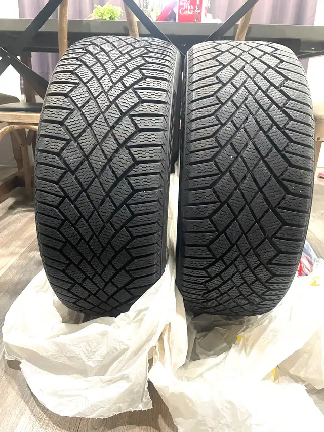 Two Continental Viking  Contact 7 Winter tires 225/45/19 !! in Tires & Rims in Bedford - Image 2