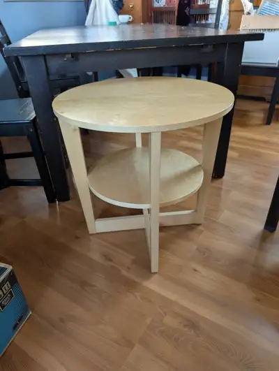 Round Ikea Vejmon Wood Coffee Table - 23.5 by 24 Inches, View more