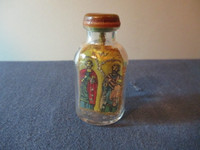 VINTAGE RELIGIOUS T.C.W. CO. MINIATURE GLASS BOTTLE-1900/1920'S