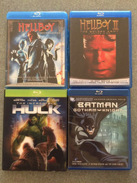 Marvel dc Blurays EUC Hellboy 1 2 The Incredible Hulk Batman 