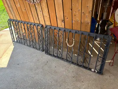 Four Wrought Iron Window decorations with Horseshoes, View more