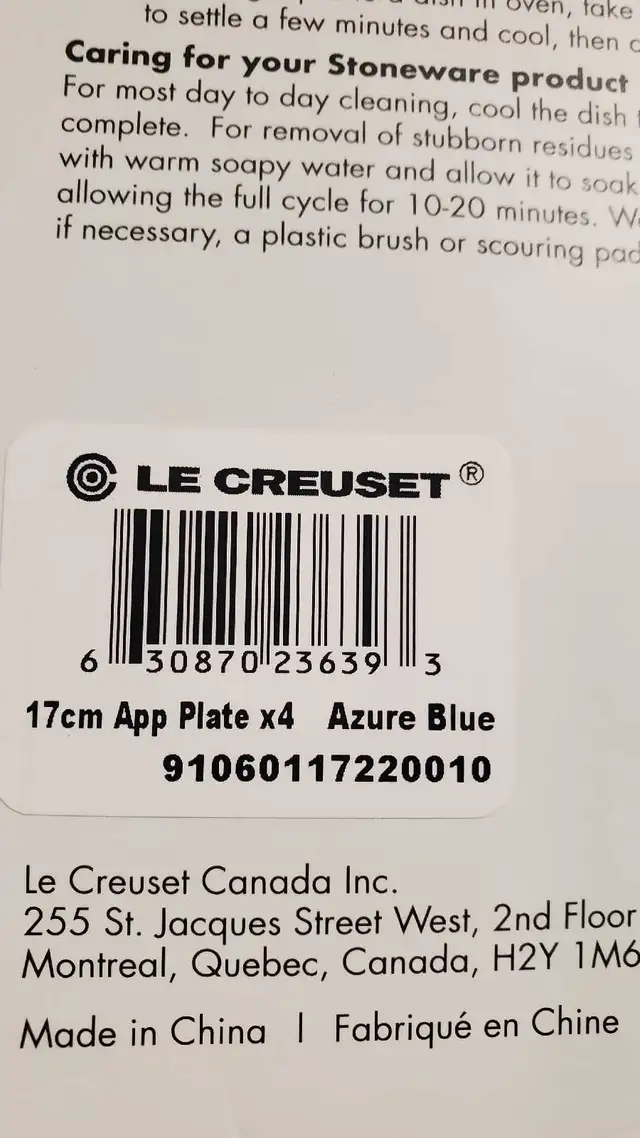 NEW Le Creuset 4 Appetizer Plates in Kitchen & Dining Wares in Calgary - Image 3
