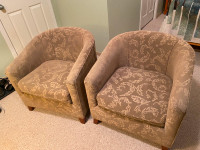 Bucket style accent chairs