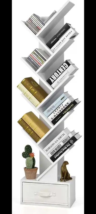 Modern White Tree Bookshelf - Fairly New, View more