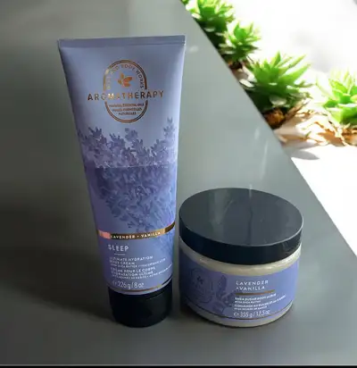 NEW in sealed containers Bath & Body Works Aromatherapy Lavender Vanilla Duo includes shea sugar bod...