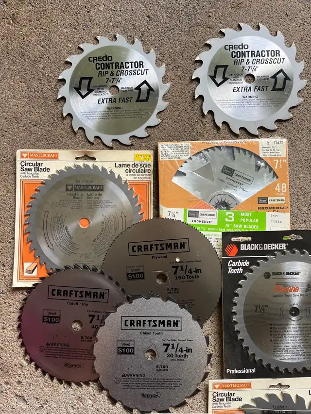 Mastercraft, Black & Decker, Credo 7 1/4 inch Saw Blades in Hand Tools in St. Catharines - Image 3