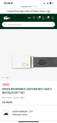 Lacoste Leather Belt