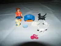 Playmobil fillette et chats
