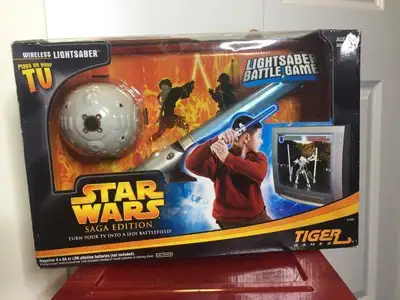 Star Wars Saga Edition Wireless Lightsaber Battle Video Game Factory Sealed!